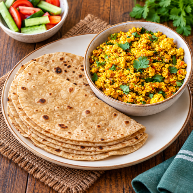 Chapathi (6 Pcs) & Egg Bhurji