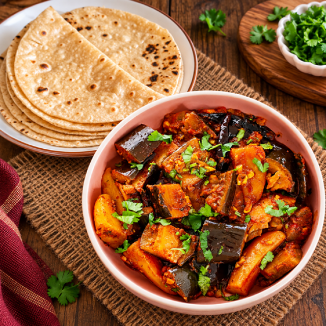 Chapathi (6 Pcs) & Baingan Sabji