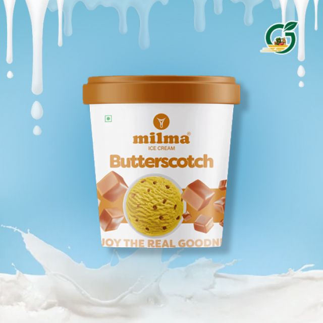 Milma Butterscotch Ice Cream 1 Ltr