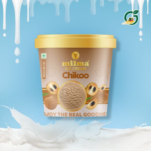 Milma Chikoo Ice Cream 1 Ltr