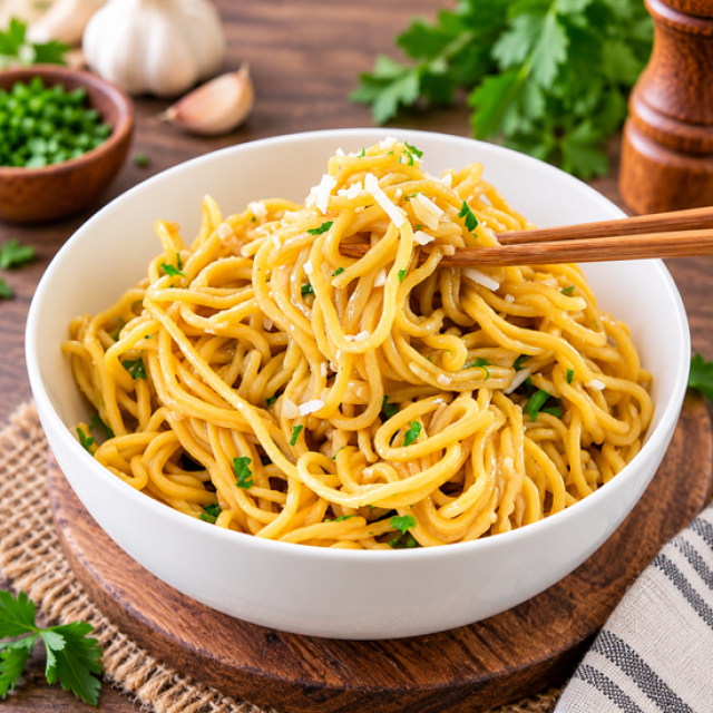 Garlic Noodles (Half Plate)