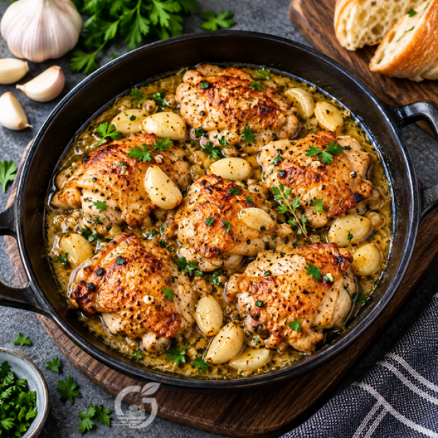 Golden Garlic Chicken (Full Plate)