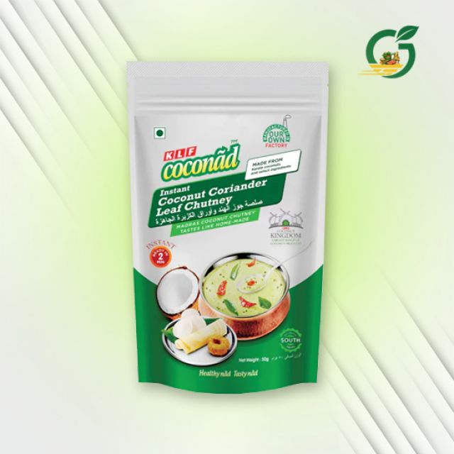KLF Coconad Instant Coconut Coriander Chutney 50gm (Pack of 6)