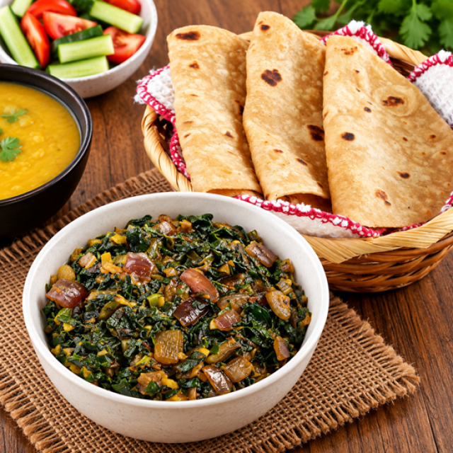 Chapathi (3 Pcs) & Methi Sabji