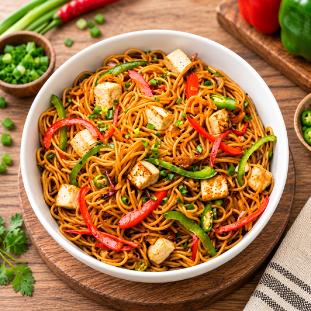 Paneer Schezwan Noodles (Full Plate)