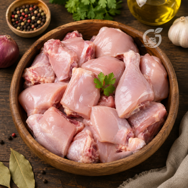 Premium Chicken Skinless Curry Cut 500gm
