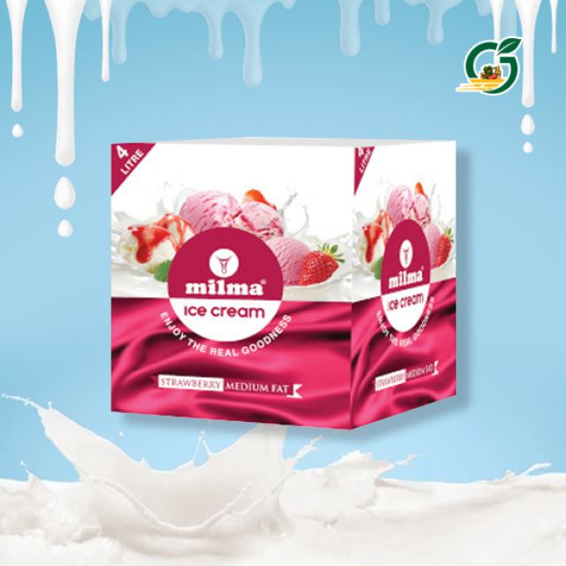 Milma Strawberry Ice Cream 4 Ltr