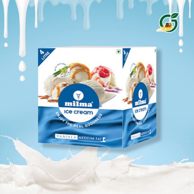 Milma Vanila Ice Cream 4 Ltr