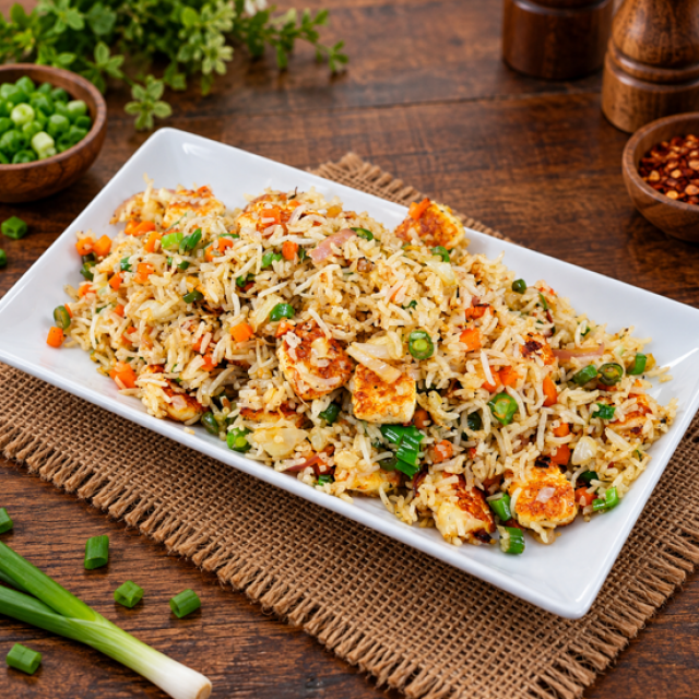 Veg Paneer Triple Rice (Full Plate)