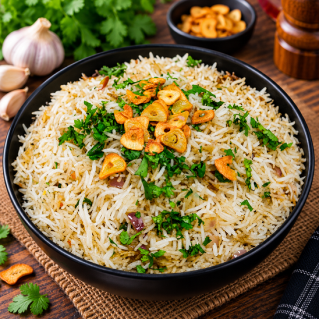 Veg Garlic Rice (Full Plate)