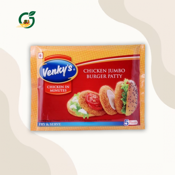Venky's Chicken Jumbo Burger Patty Pouch 250gm