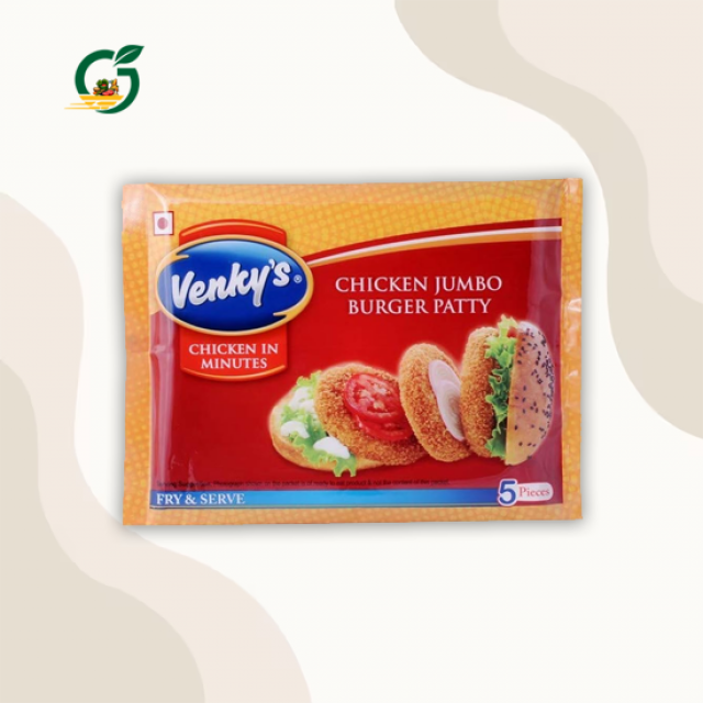 Venky's Chicken Jumbo Burger Patty Pouch 250gm