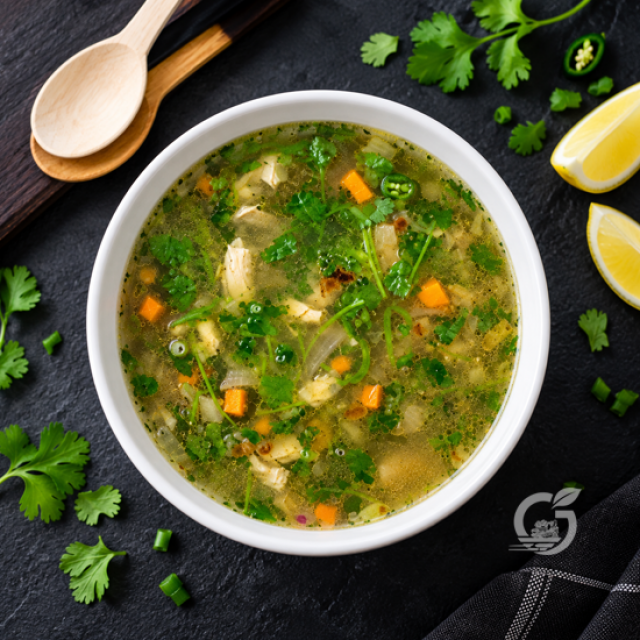 Chicken Lemon & Coriander Soup (Big Bowl)