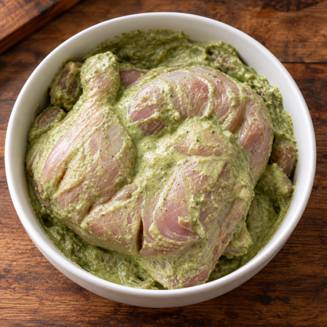 Hariyali Chicken With Bone 300gm